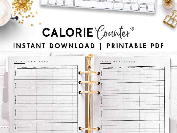 calorie counter by world of printables