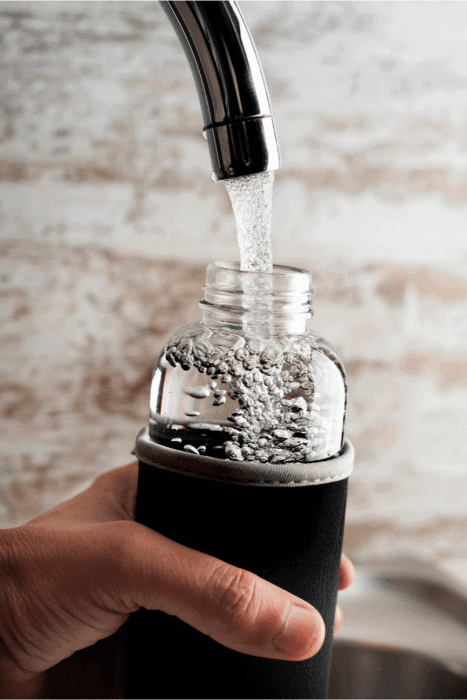 Filling a Reusable Water Bottle from a Tap
