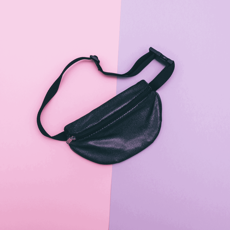 shiny fanny pack