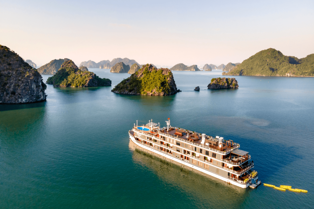 White Cruise Ship on Sea