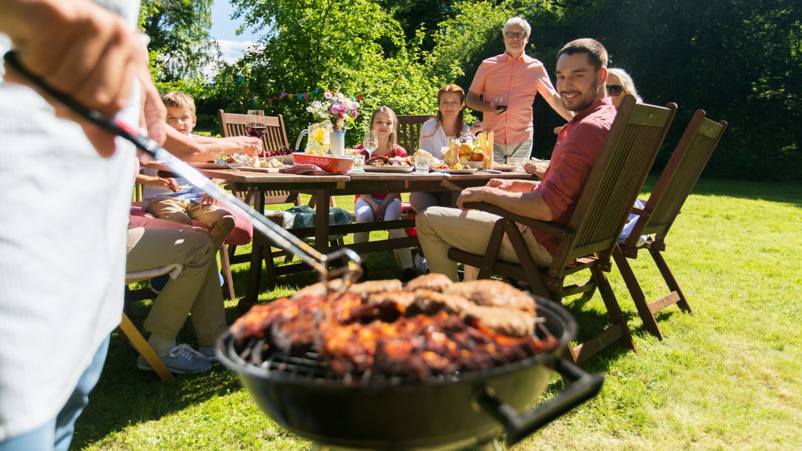 BBQ on backyard