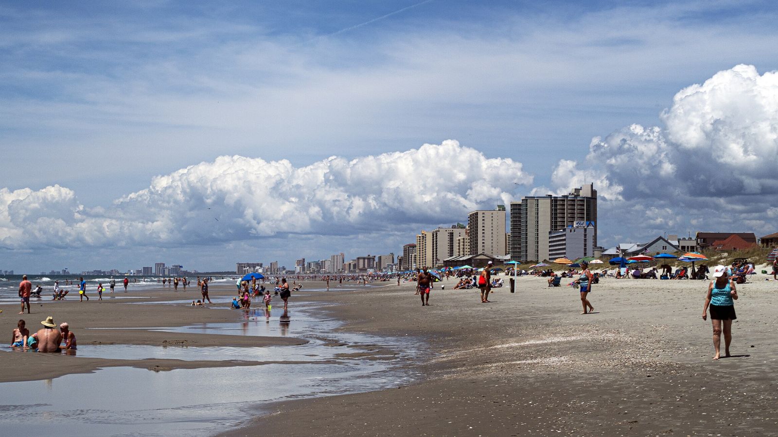 Myrtle beach, facing north.
