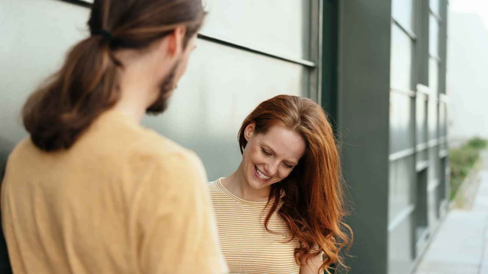 woman blushing