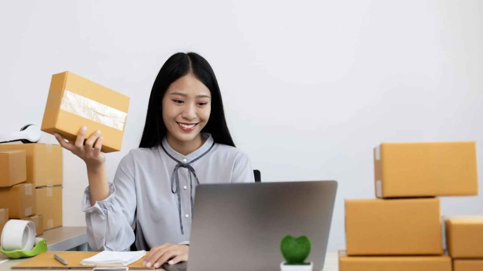 woman holding parcel