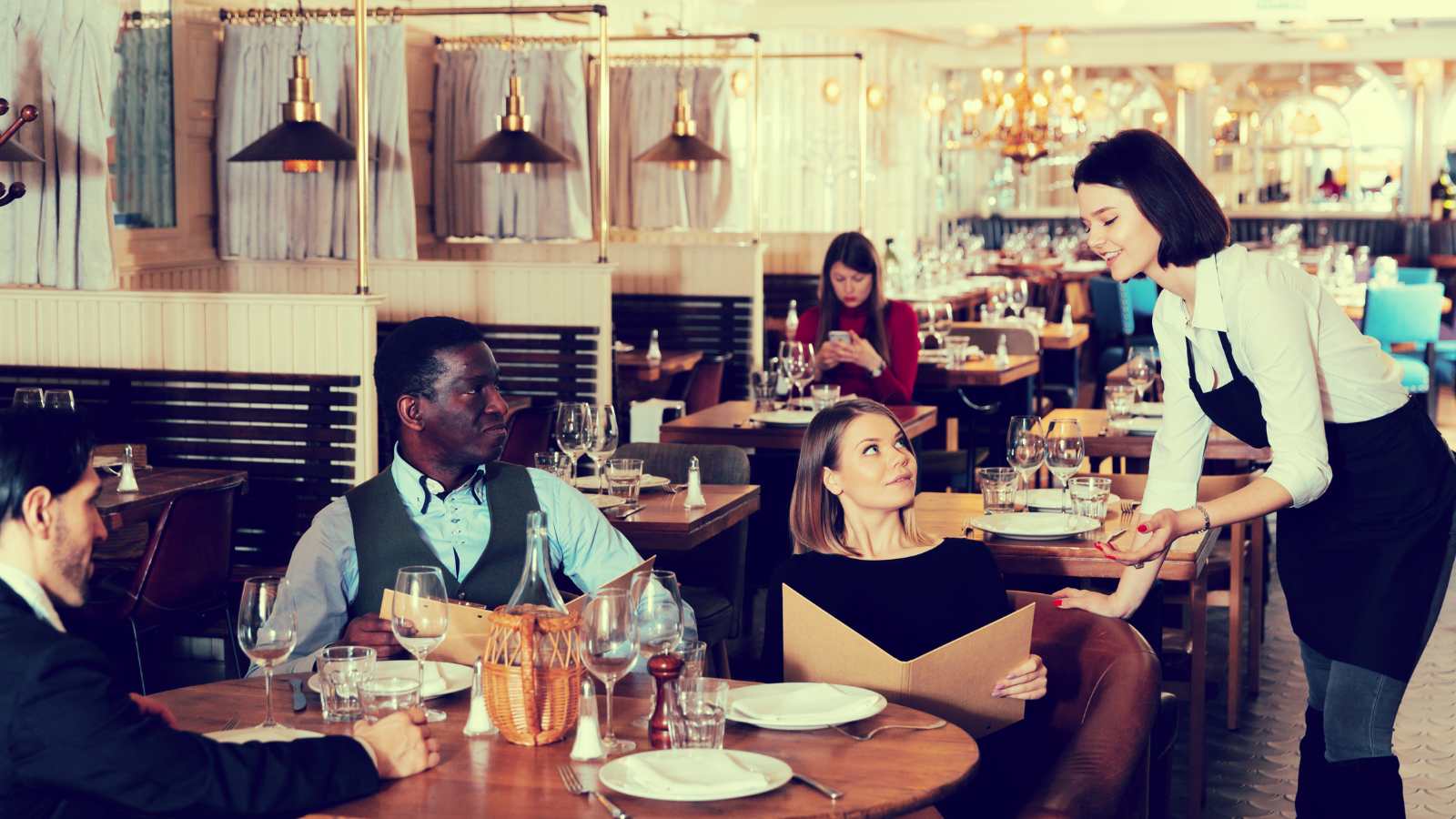 Restaurant with scanty guests