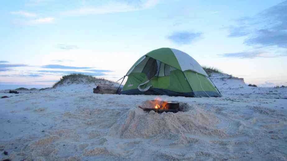 beach camping