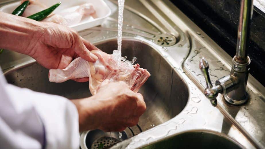Rinsing Raw Chicken