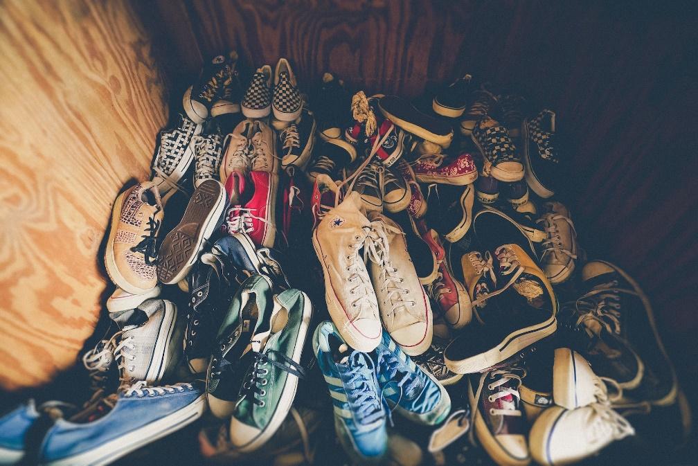 A wardrobe full of old shoes