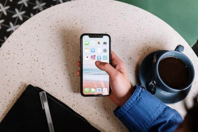 A person holding a phone.