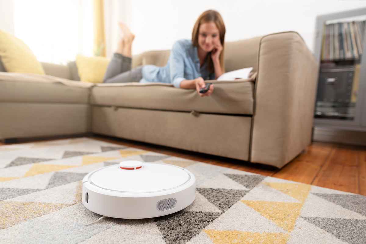 The Robot Vacuum Cleaner is a sleek home product that effortlessly cleans floors on different surfaces. Its automated schedules and self-charging capabilities ensure spotless floors every day, creating an illusion of perfectly managed home without any effort.
