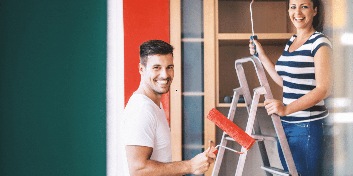 Painting a house
